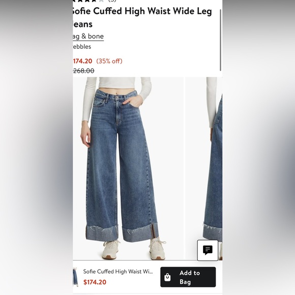 Rag & Bone Sofie Ankle Wide Leg Jean - Picture 3 of 3